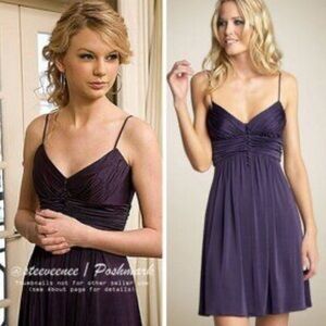 BCBGMaxAzria Purple Spaghetti Strap Mini Dress Size XS